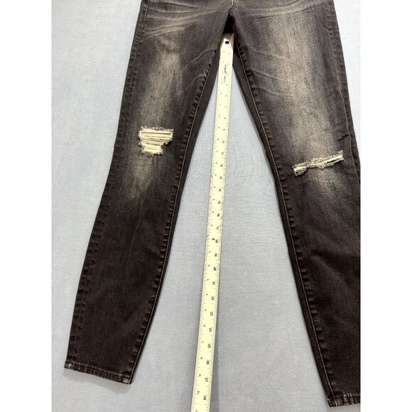 Madewell Women's Vintage 1937 Skinny Jeans High Riser Distressed Black Size 28 - Picture 7 of 11